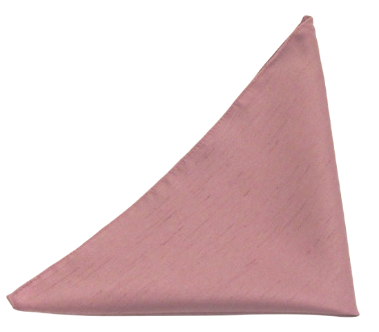 Dusky Pink Slub Wedding Pocket Square by Van Buck