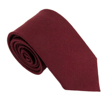 Dark Wine Wool Tie by Van Buck