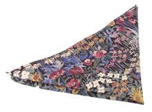 Faria Purple Cotton Tie & Pocket Square Made with Liberty Fabric
