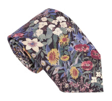 Faria Purple Cotton Tie Made with Liberty Fabric