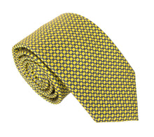 Gold Neat Squares Tie by Van Buck
