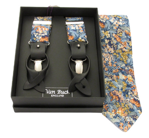 Connie Evelyn Tie & Trouser Braces Gift Set Made with Liberty Fabric