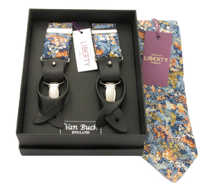 Connie Evelyn Tie & Trouser Braces Gift Set Made with Liberty Fabric