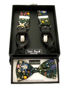 Forbidden Fruit Bow & Trouser Braces Gift Set Made with Liberty Fabric
