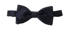 Navy Blue Silk Bow Tie by Van Buck