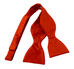 Red Self-Tie Silk Bow Tie by Van Buck