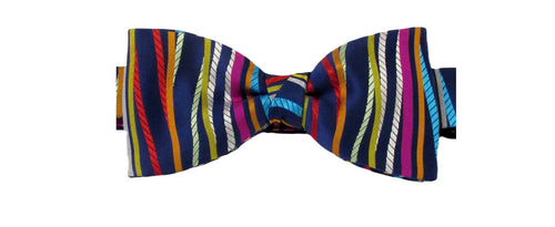 Van Buck Limited Edition Multi Stripe Silk Bow Tie