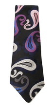 Limited Edition Black Large Paisley Silk Tie by Van Buck