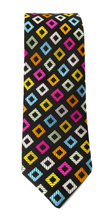 Limited Edition Black Multi Squares Silk Tie by Van Buck