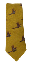 Gold Flying Pheasant Country Silk Tie by Van Buck