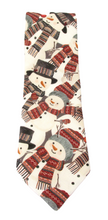 Grey Large Snowman Christmas Tie by Van Buck