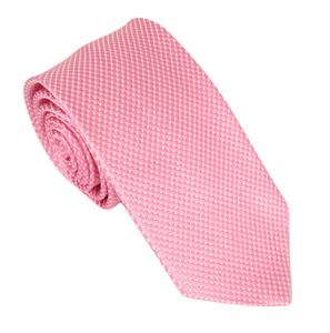 Pink Neat London Silk Tie by Van Buck