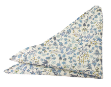 Donna Leigh Blue Organic Cotton Pocket Square Made with Liberty Fabric