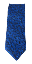 Sparkly Blue Rose Tie by Van Buck