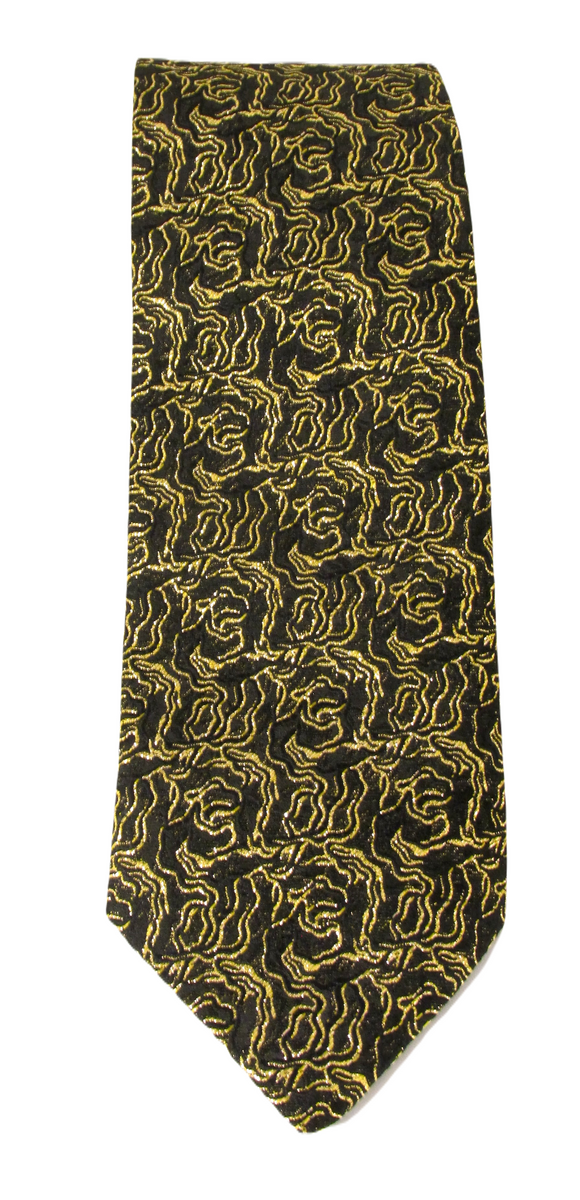 Sparkly Gold Rose Tie by Van Buck | Gold Swirl Tie | Christmas Tie ...