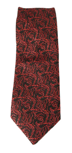 Sparkly Red Rose Tie by Van Buck