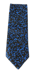 Sparkly Blue Vine Tie by Van Buck