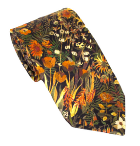 Faria Flowers Silk Tie Made with Liberty Fabric