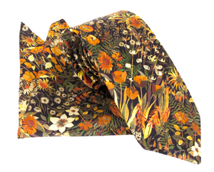 Faria Flowers Silk Tie & Pocket Square Set Made with Liberty Fabric *non-refundable
