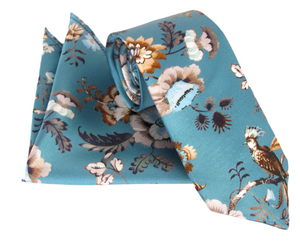 Jannah Silk Tie & Pocket Square Set Made with Liberty Fabric