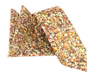 Arrietty Violet Cotton Tie & Pocket Square Made with Liberty Fabric