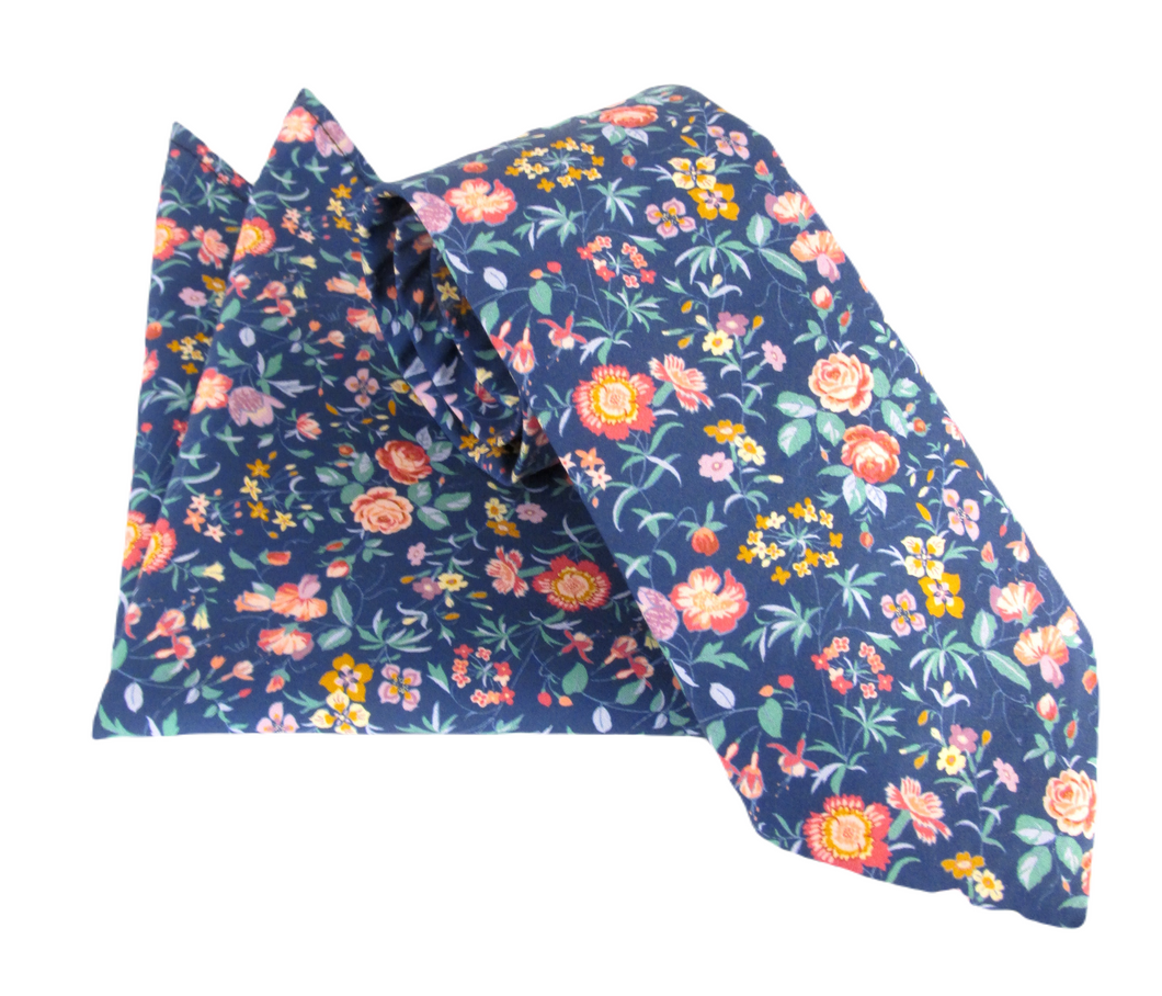 Merrifield Cotton Tie & Pocket Square Made with Liberty Fabric