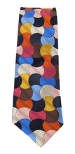 Van Buck Limited Edition Geometric Multicoloured Half Moons Silk Tie