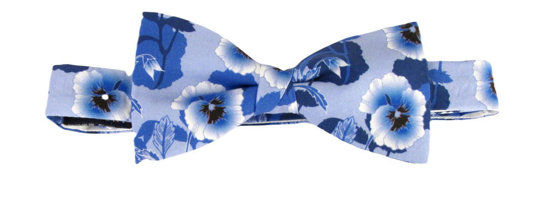 Pansy Dot Bow Tie Made with Liberty Fabric