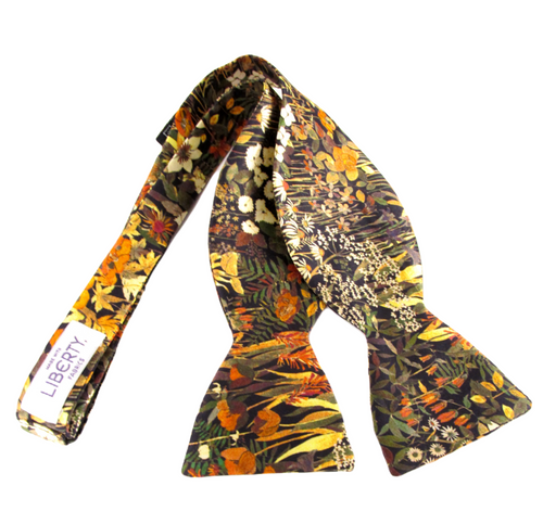 Faria Flowers Silk Self-Tie Bow Made with Liberty Fabric