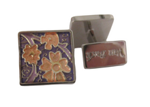 Van Buck Limited Edition Orange Floral Cufflinks