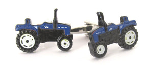 Blue Tractor Novelty Cufflinks by Van Buck