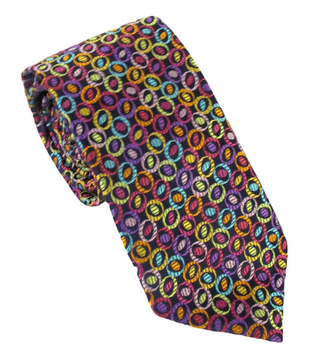 Van Buck Limited Edition Multicoloured Oval Silk Tie