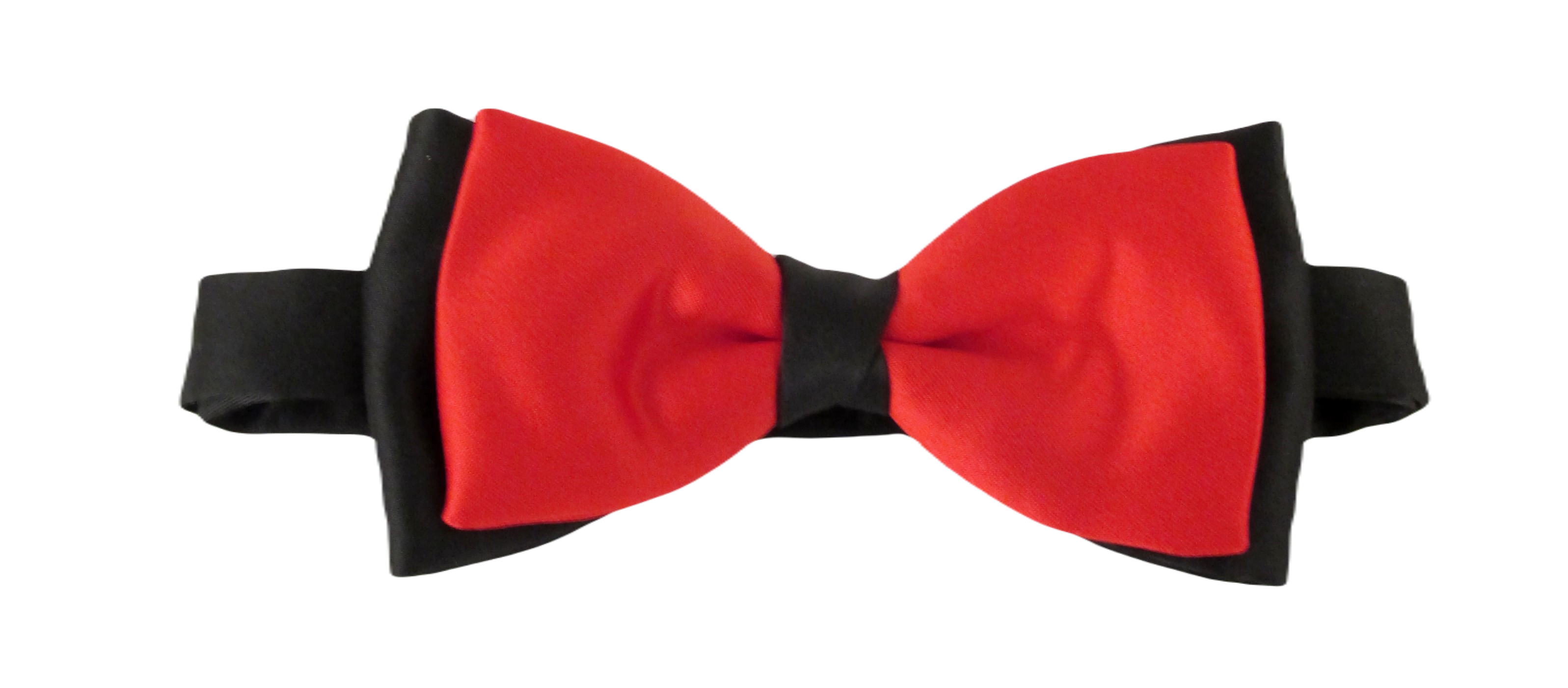 black red bow tie