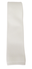 White Knitted Tie by Van Buck