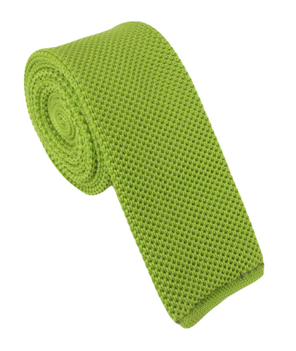 Green Knitted Tie by Van Buck