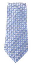 Sky Blue Circles London Silk Tie by Van Buck