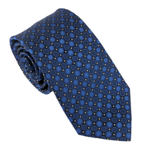 Royal Blue Circles London Silk Tie by Van Buck