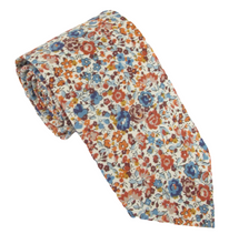 Emma & Georgina Orange Cotton Tie Made with Liberty Fabric