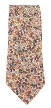 Wiltshire Bud Orange Cotton Tie Made With Liberty Fabric