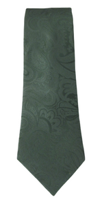 Forest Green Paisley Silk Wedding Tie By Van Buck