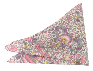 Lodden Pink Cotton Pocket Square Made with Liberty Fabric