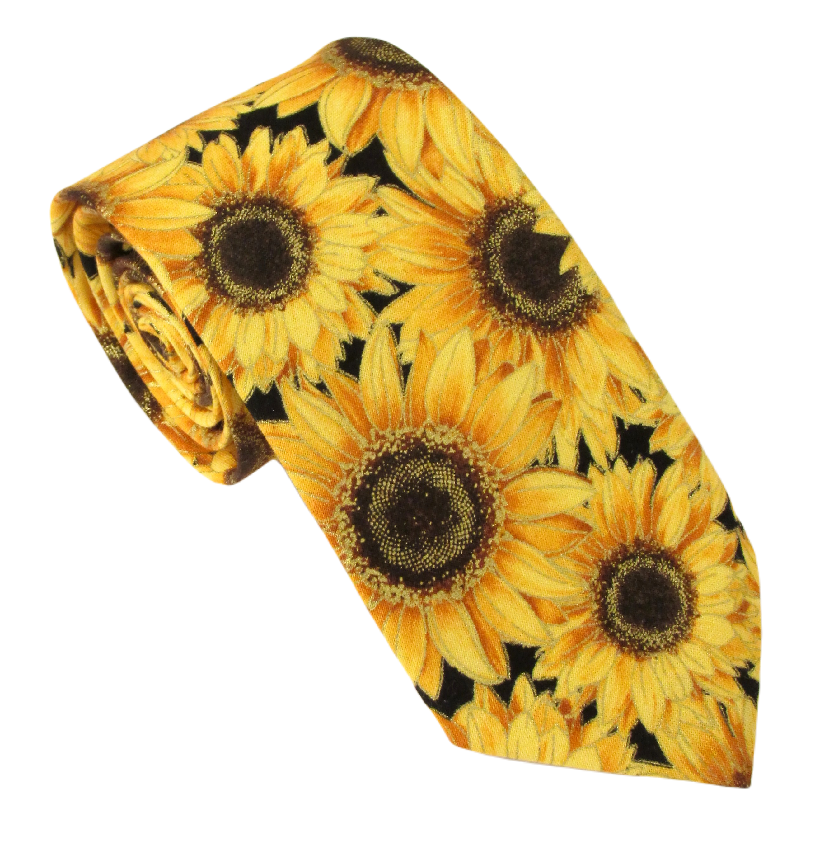 小物 SUNFLOWER 24AW LEATHER TIE Sunflower Cotton Tie by Van Buck | Floral Tie | Novelty Tie | Van
