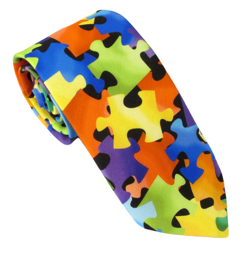 Jigsaw Puzzle Tie by Van Buck