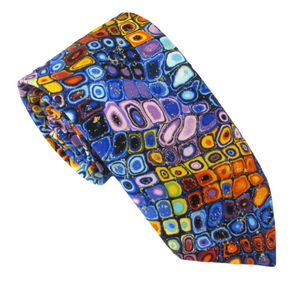 Psychedelic Scales Cotton Tie by Van Buck