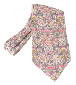 Lodden Pink Cotton Cravat Made with Liberty Fabric