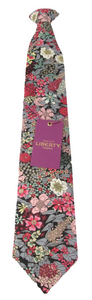 Ciara Grey Cotton Clip On Tie Made With Liberty Fabric