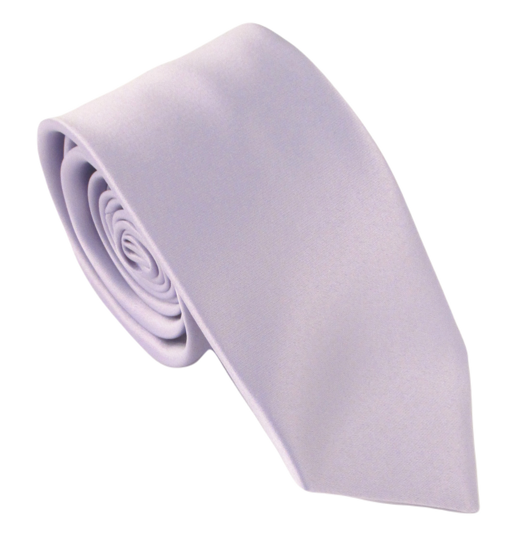 Light Lilac Satin Wedding Tie By Van Buck