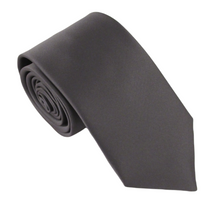 Gunmetal 6 Satin Wedding Tie By Van Buck