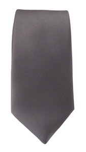 Gunmetal 6 Satin Wedding Tie By Van Buck