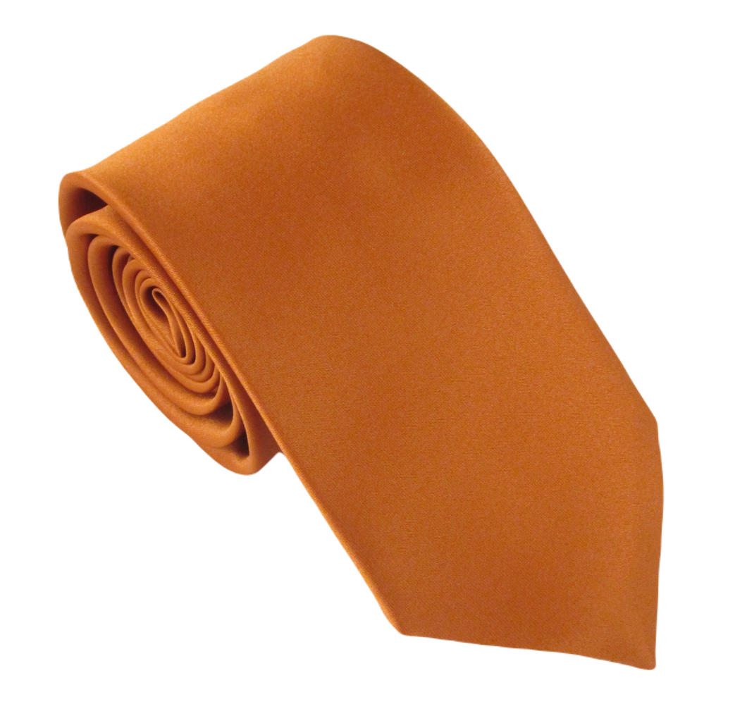 Rust 56 Satin Wedding Tie By Van Buck